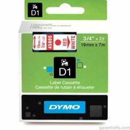 Dymo 720850-45805 D1 Beyaz-Kırmızı 19x7 m Şerit