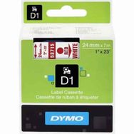 Dymo 720950-53715 D1 Beyaz-Kırmızı 24x7 m Şerit