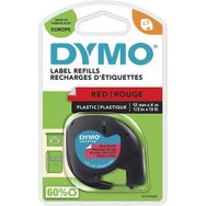 Dymo 721630-59424 Letragat Kırmızı 12x4 m Plastik Şerit