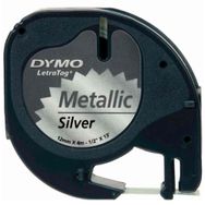 Dymo 91208 Letratag Metalik Şerit 12x4 m Gri Etiket