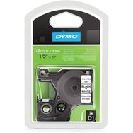 Dymo S0718040 16957 Yüksek Performans Esnek Naylon 12 mm x 3.5 mt Siyah Beyaz Etiket Bandı
