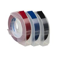Dymo S0847730 3D Plastik Kabartma Şerit 9 mm x 3 mt 3'lü Siyah Bant