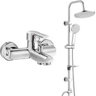 E.C.A Delta Banyo Bataryası ve T-May Paslanmaz Krom Banyo Lidya Oval Tepe Duş Takımı Seti