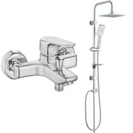 E.C.A Niobe Banyo Bataryası ve T-may Banyo Belen Tepe Krom Duş Takımı Seti