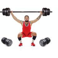 E-Life 75 kg Dambıl Seti ve Halter Seti Ağırlık Fitness Seti