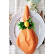 E-Sanat Evi Hasır Halkalı Otantik Limonlu 6 Adet Peçete Yüzüğü