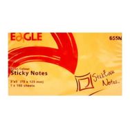 Eagle 655N-TRNC100LU 75x125 mm Neon 100 Yaprak Turuncu Yapışkanlı Not Kağıdı