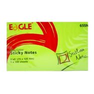 Eagle 655N-YSL100 75x125 mm Neon Renk 100 Yaprak Yeşil Yapışkanlı Not Kağıdı