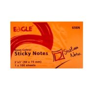 Eagle 656N-TRNC 50x75 mm Neon Renk 100 Yaprak Turuncu Yapışkanlı Not Kağıdı