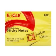 Eagle 657 75x100 mm Klasik Renk 100 Yaprak Sarı Yapışkanlı Not Kağıdı