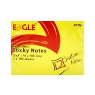 Eagle 657N 75x100 mm Neon Renk 100 Yaprak Sarı Yapışkanlı Not Kağıdı