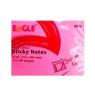 Eagle 657N-PB 75x100 mm Neon Renk 100 Yaprak Pembe Yapışkanlı Not Kağıdı
