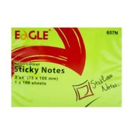 Eagle 657N-YSL 75x100 mm Neon Rengi 100 Yaprak Yeşil Yapışkanlı Not Kağıdı