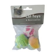 Eastland 4 cm 3 Adet Top Peluş Kedi Oyuncağı