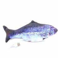 Eastland Catnipli Şarjlı Hareket Eden Peluş Somon Balığı 30 cm Kedi Oyuncağı