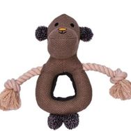 Eastland İpli Maymun Peluş 25 cm Kahverengi Köpek Oyuncağı