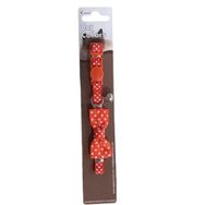 Eastland Zilli Puantiyeli Papyon 20-25 cm Kırmızı Kedi Boyun Tasması