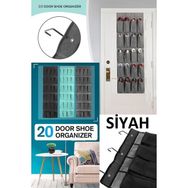 Easyso 45x125 cm Siyah 20 Gözlü Kapı Arkası Organizeri