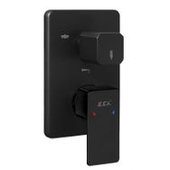 Eca 102167351C1-K Sıva Üstü 3 Yollu Mat Siyah Royal Ankastre Banyo Bataryası
