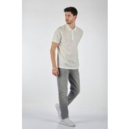 Ecer 60122212 Beyaz Polo Yaka Rahat Kesim Kısa Kollu Erkek T-Shirt