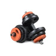 Ecgspor 2x10.5 kg Turuncu Siyah Multifonksiyonel Grip Plate Dambıl Seti