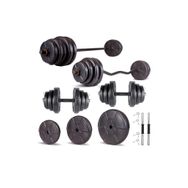 Ecgspor Hero Serisi 58 kg Z Bar Dambıl Seti ve Fitness Ağırlık Seti