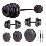 Ecgspor Hero Serisi 85 kg Dambıl Seti ve Halter Seti Ağırlık Fitness Seti