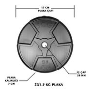 Ecgspor Özel Seri 2x1.5 kg Siyah Plaka
