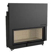 Echa Tech Düz 120x51 Asansörlü Çelik Şömine Haznesi