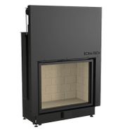 Echa Tech Düz 90x72 Asansörlü Çelik Şömine Haznesi