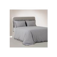 Ecocotton Ayda Çift Kişilik %100 Organik Pamuk Dokuma Gri 200x220 cm Nevresim Takımı