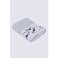 Ecocotton Derin %100 Organik Pamuk El Nakışlı Krem 50x90 CM El Yüz Havlusu