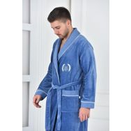 Ecocotton Derin Koyu Mavi Erkek Bornoz
