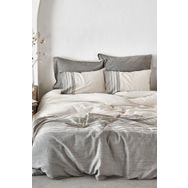Ecocotton Dila Organik Yeşil Bej Çift Kişilik Nevresim Takımı