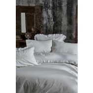 Ecocotton Elsa %100 Organik Pamuk Perkal Nakışlı Krem 200x220 cm Çift Kişilik Nevresim Takımı