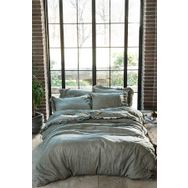 Ecocotton Farah Battal Boy %100 Organik Pamuk Saten Parça Boya El Nakışlı 240x220 cm Yeşil Nevresim Takımı