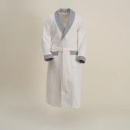 Ecocotton İzgi %100 Organik Pamuk Jakarlı Siyah Erkek Bornoz