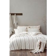 Ecocotton İzgi Çift Kişilik 100 Organik Pamuk Müslin Bej 200x220 cm Nevresim Takımı