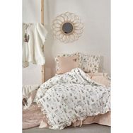 Ecocotton Lora %100 Organik Pamuk El Nakışlı Baskılı Kız Bebek Nevresim Takımı