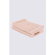 Ecocotton Pure Cotton %100 Organik Pamuk Kelebek Bordürlü Nakışlı Pudra 30x50 cm 2'li El Havlusu Seti