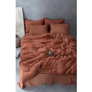 Ecocotton Tara Çift Kişilik %100 Organik Pamuk Müslin Taba 200x220 cm Nevresim Takımı