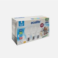 Ecolite A60 12W E27 6500K Beyaz Işık 3'lü Led Ampul