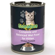 Econature Kitten Chicken Soslu Parça Etli Tavuk Etli 400 gr Yavru Kedi Yaş Maması