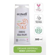 Ecowell Organik & Vegan Sertifikalı Parabensiz 300 ml Nemlendirici Bebek Kremi
