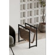 ED Efelez Design Gazetelik , Dergilik , Coral Koltuk Yanı Düzenleyici , Siyah Metal - Kahverengi Deri