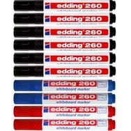 Edding 10 Adet Kırmızı Siyah Mavi Beyaz Tahta Kalemi
