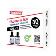 Edding 100 ml 2'li Kutu Siyah Tahta Kalemi Mürekkebi