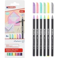 Edding 1200 Yuvarlak Uçlu 1 mm İnce Uçlu 6 Pastel Renkli Keçeli Kalem Seti