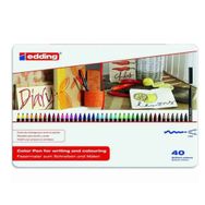 Edding 1300 Metal Kutu 40'lı Keçeli Grafik Kalemi