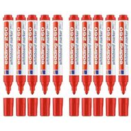 Edding 260 10'lu Paket Kırmızı Beyaz Yazı Tahtası Kalemi